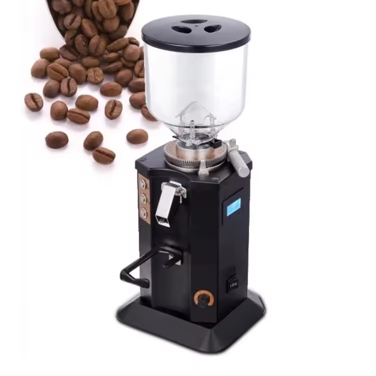 Electric Coffee Mill Machine Italian Semi-Auto Coffee Bean Grinder Stainless Steel Coffee Maker
